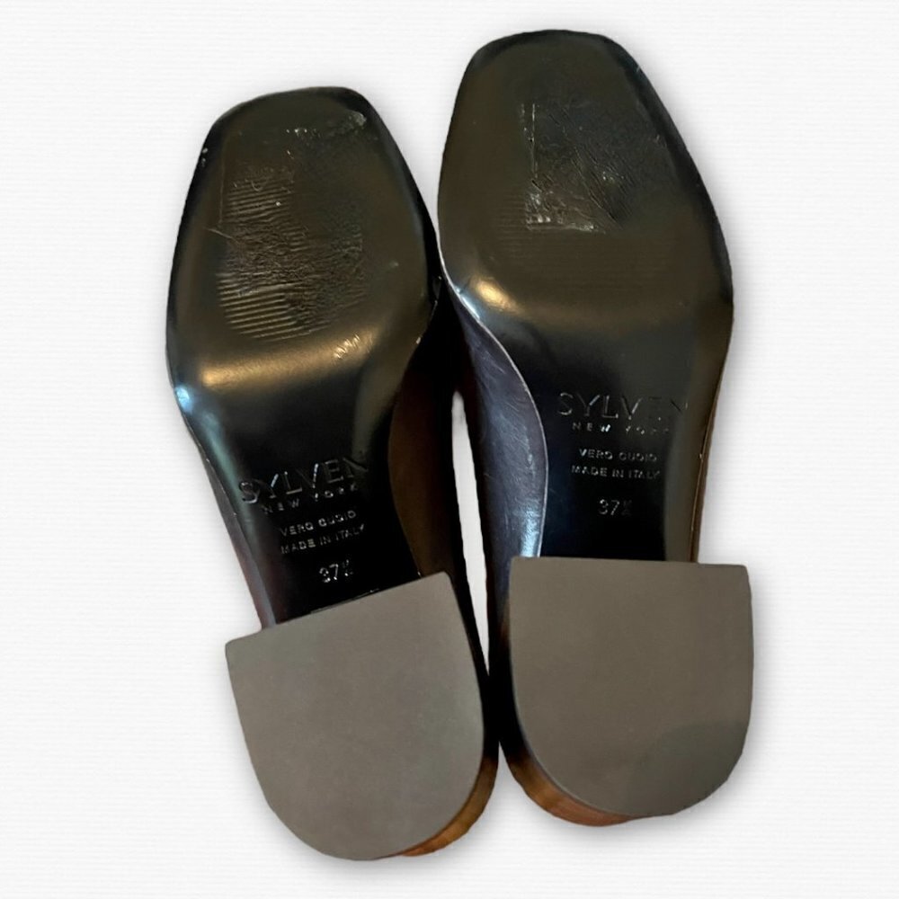SYLVEN NEW YORK Kit Block Heel Pump In Black  Size 37.5 - Picture 8 of 9
